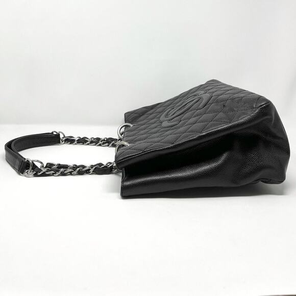 Chanel Grand Shopper Tote Black Caviar Leather‎ GST CC Quilted Tote - Picture 10 of 16